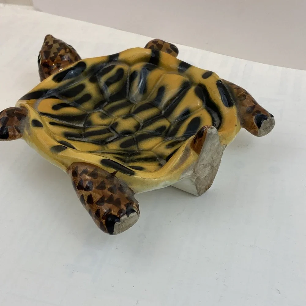 Vintage Tilso Japan Ceramic Sea Turtle Trinket Soap Holder Dish